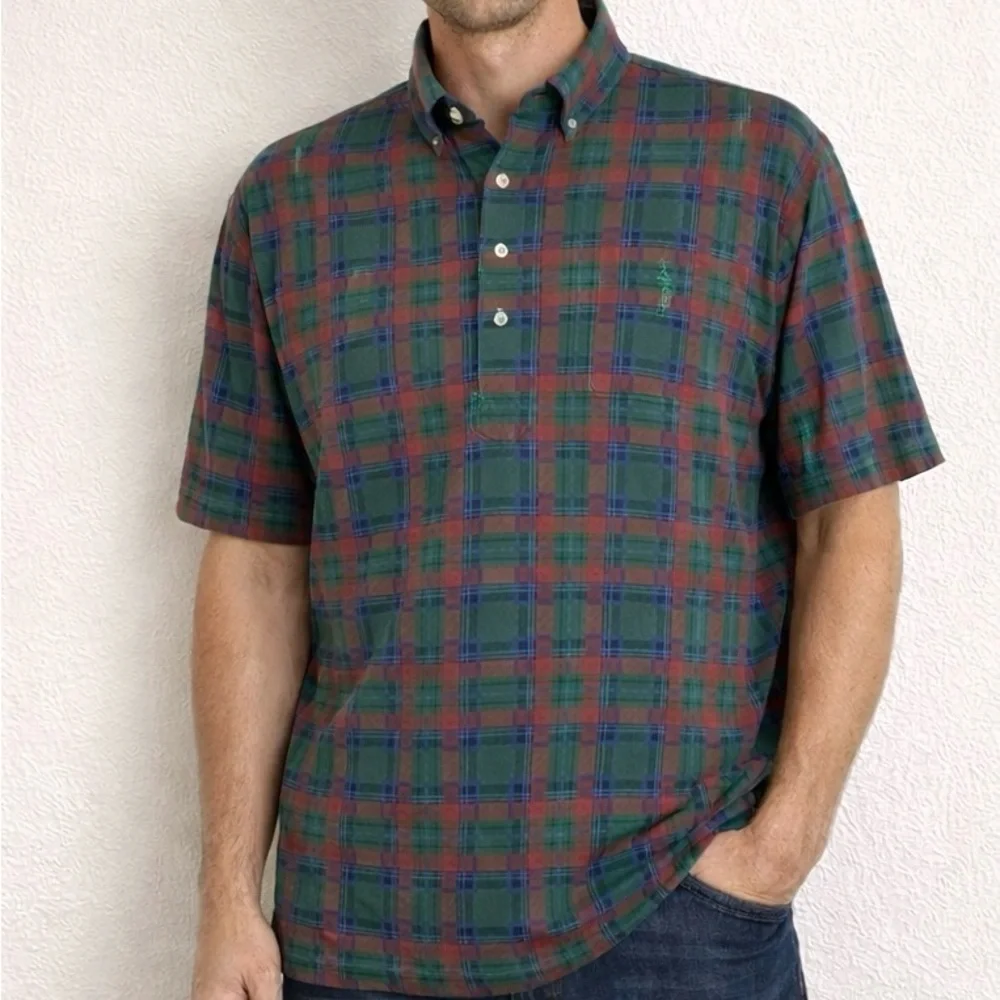Polo by Ralph Lauren Men's Plaid Polo Shirt - Size XL